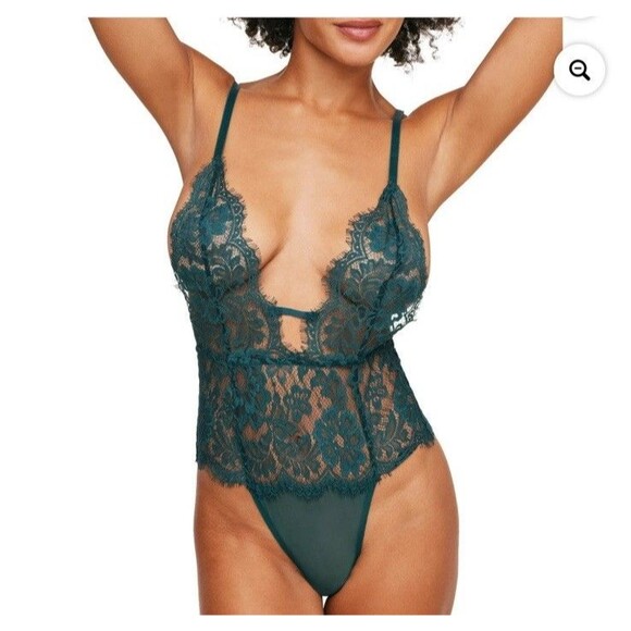 NWT Adore Me Women's Anouchka Unlined Bodysuit Aqua Size Small (MSRP $69) - Picture 4 of 11